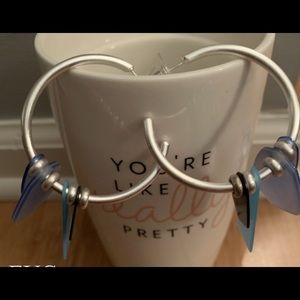 EUC - KS Gaby Hoops in Shades of Blue/Silver